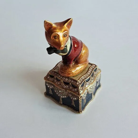 New Edgar Berebi Limited Edition Marcel Fox Box Collectible Jewelry Box